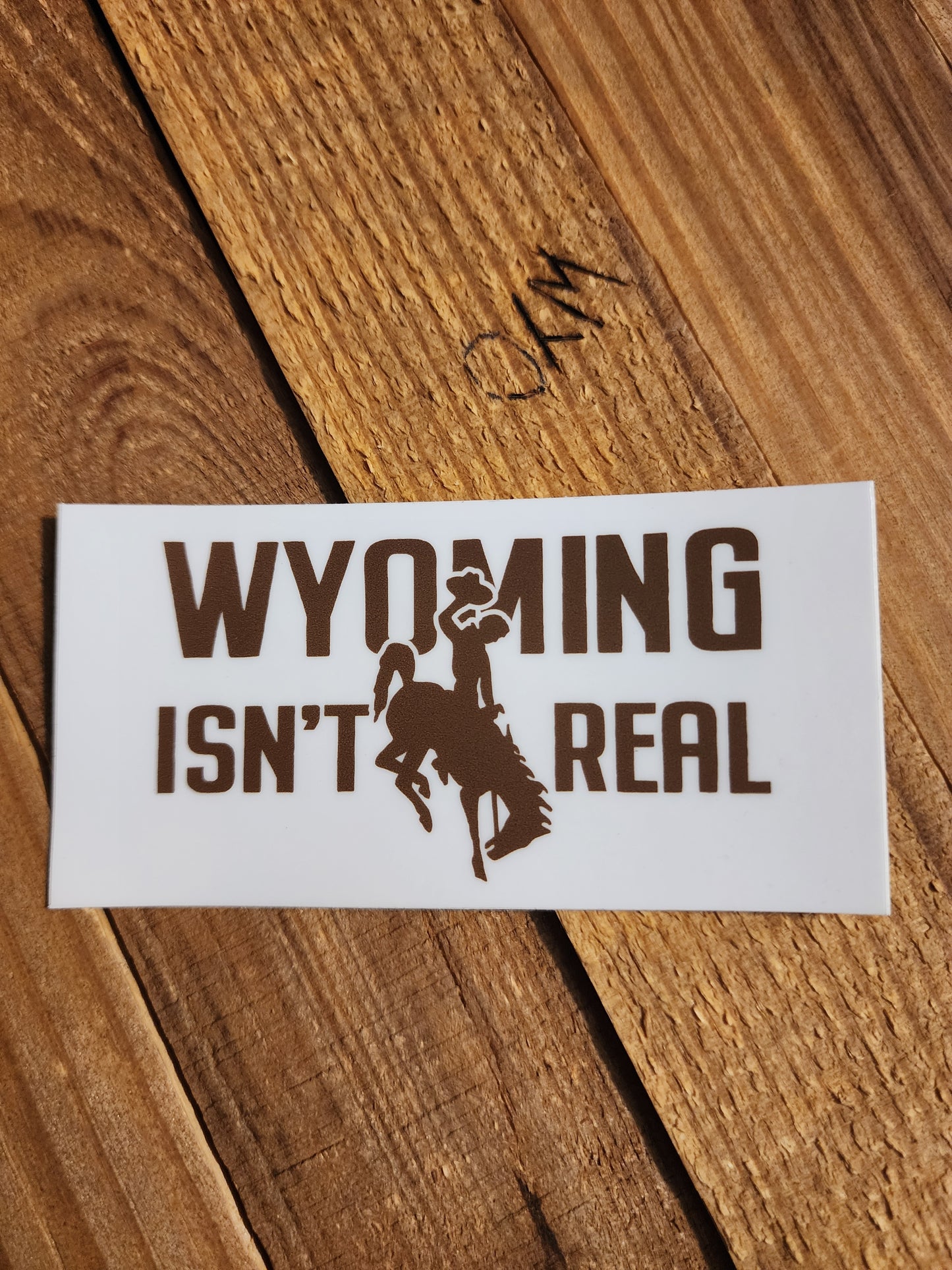 Sticker-White/Brown Bucking Horse