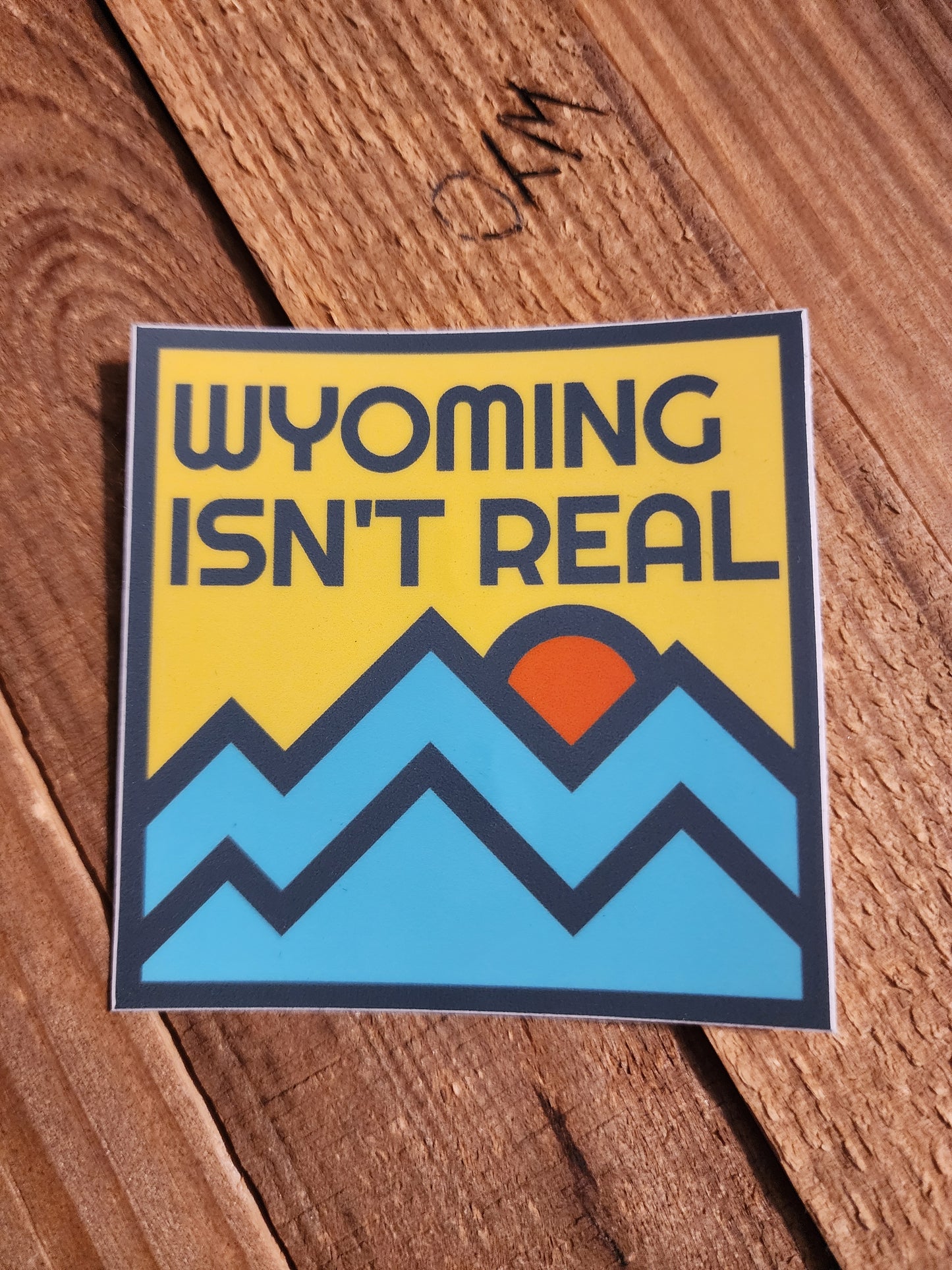 Sticker-Aqua mountains