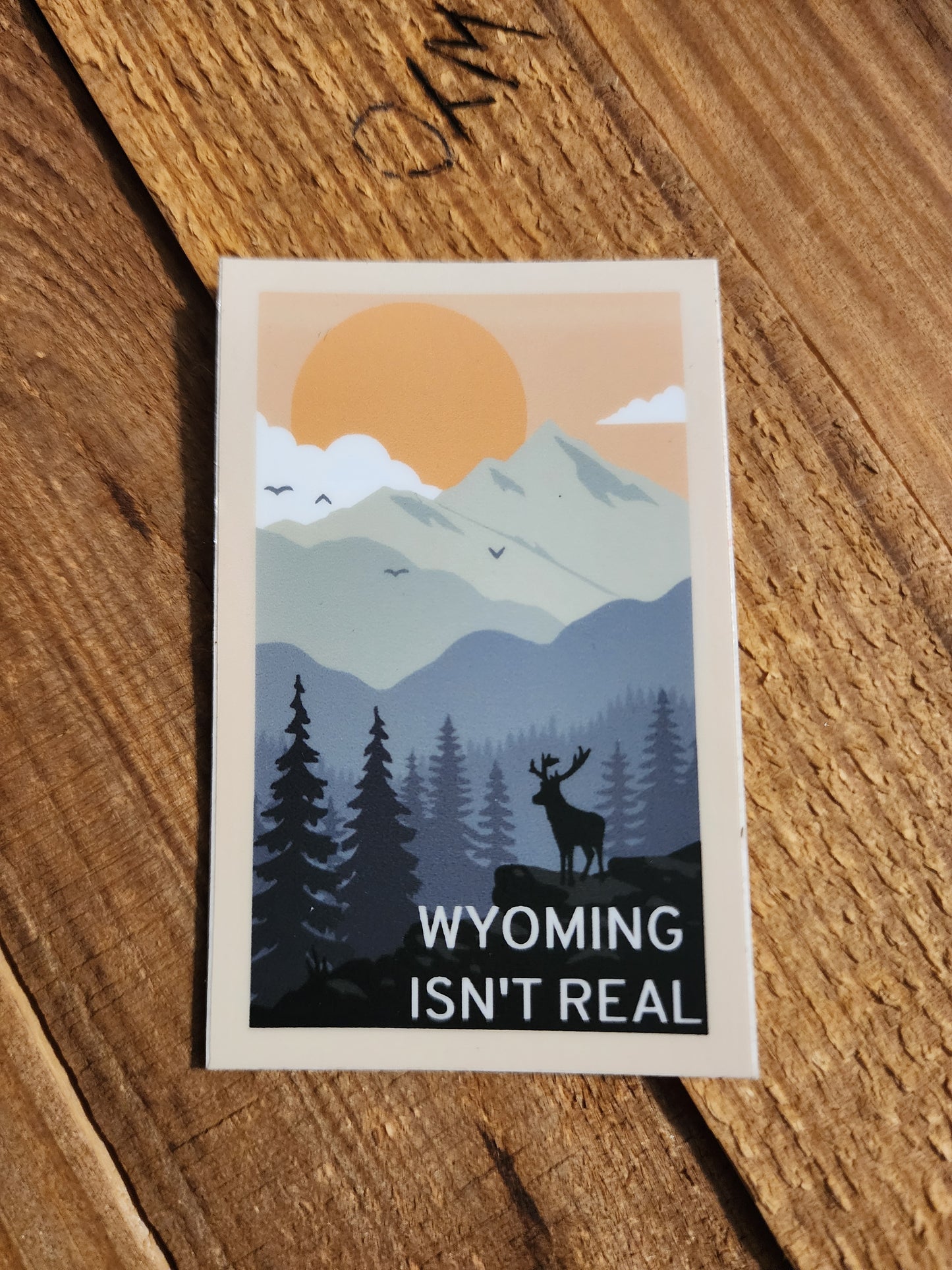 Sticker-Elk in the Mountains