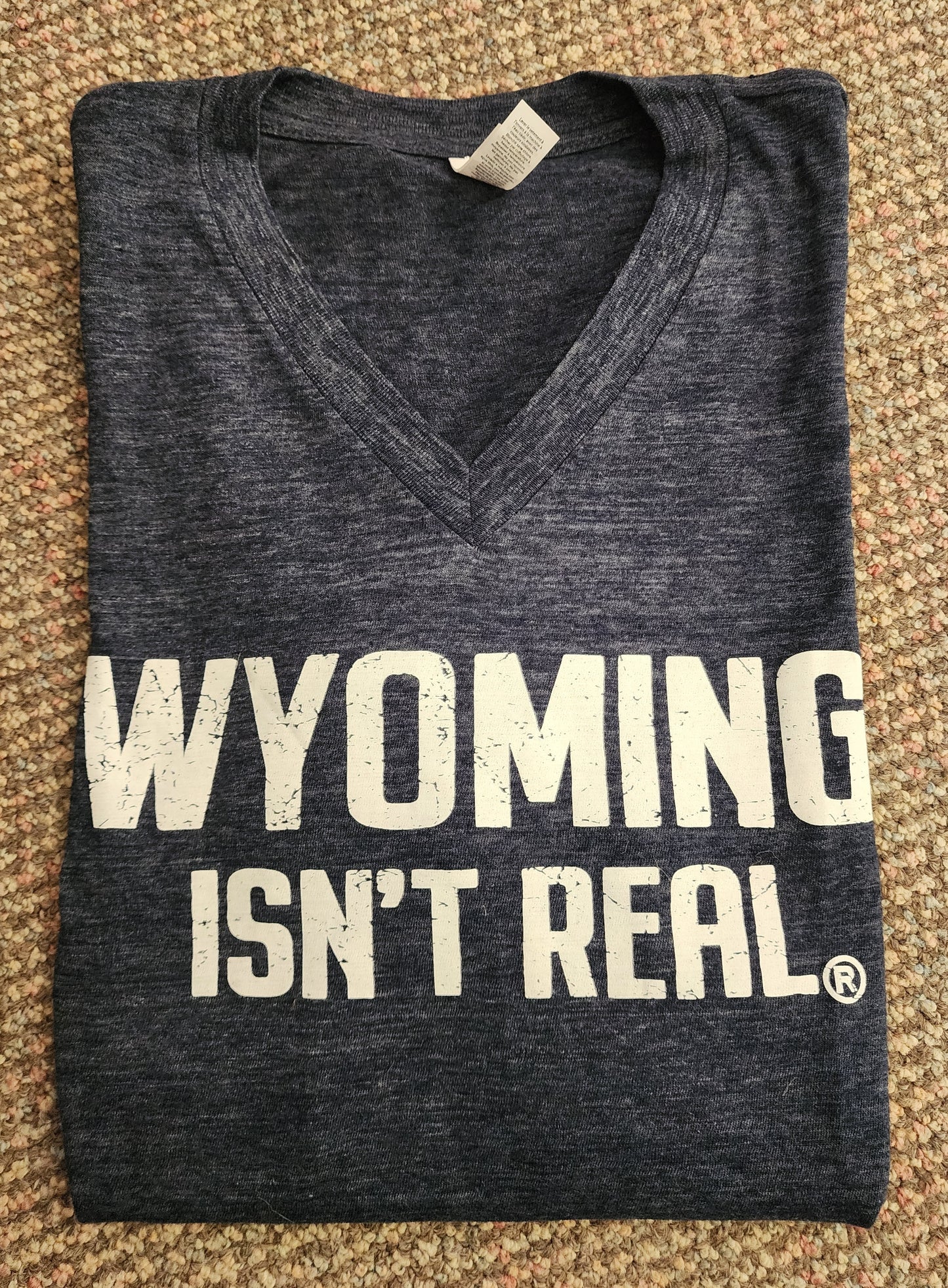 A-SALE T-Shirt V Neck-Heather Navy