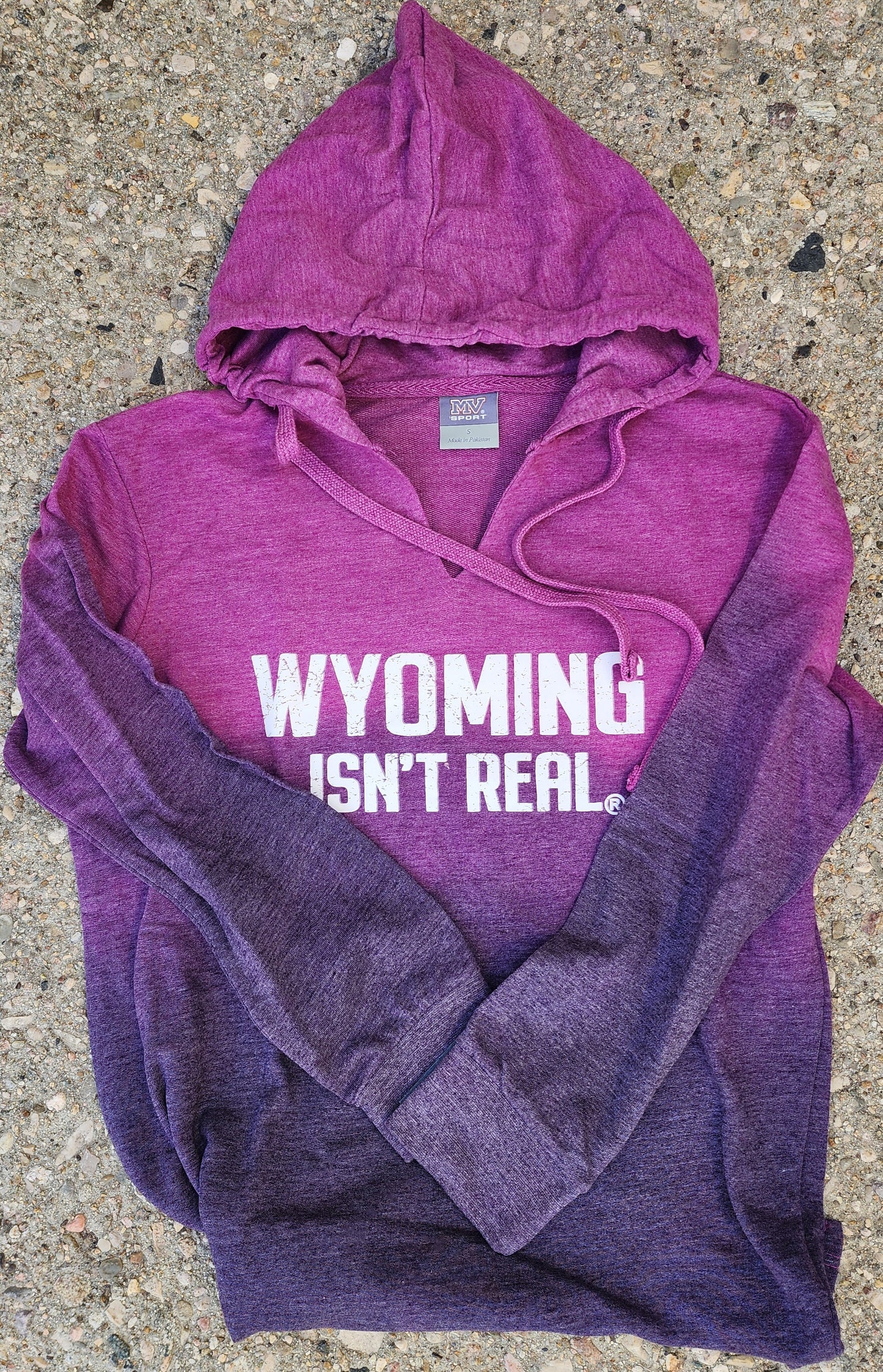 Hooded Sweatshirt-Women's Dark Pink/Purple Ombre