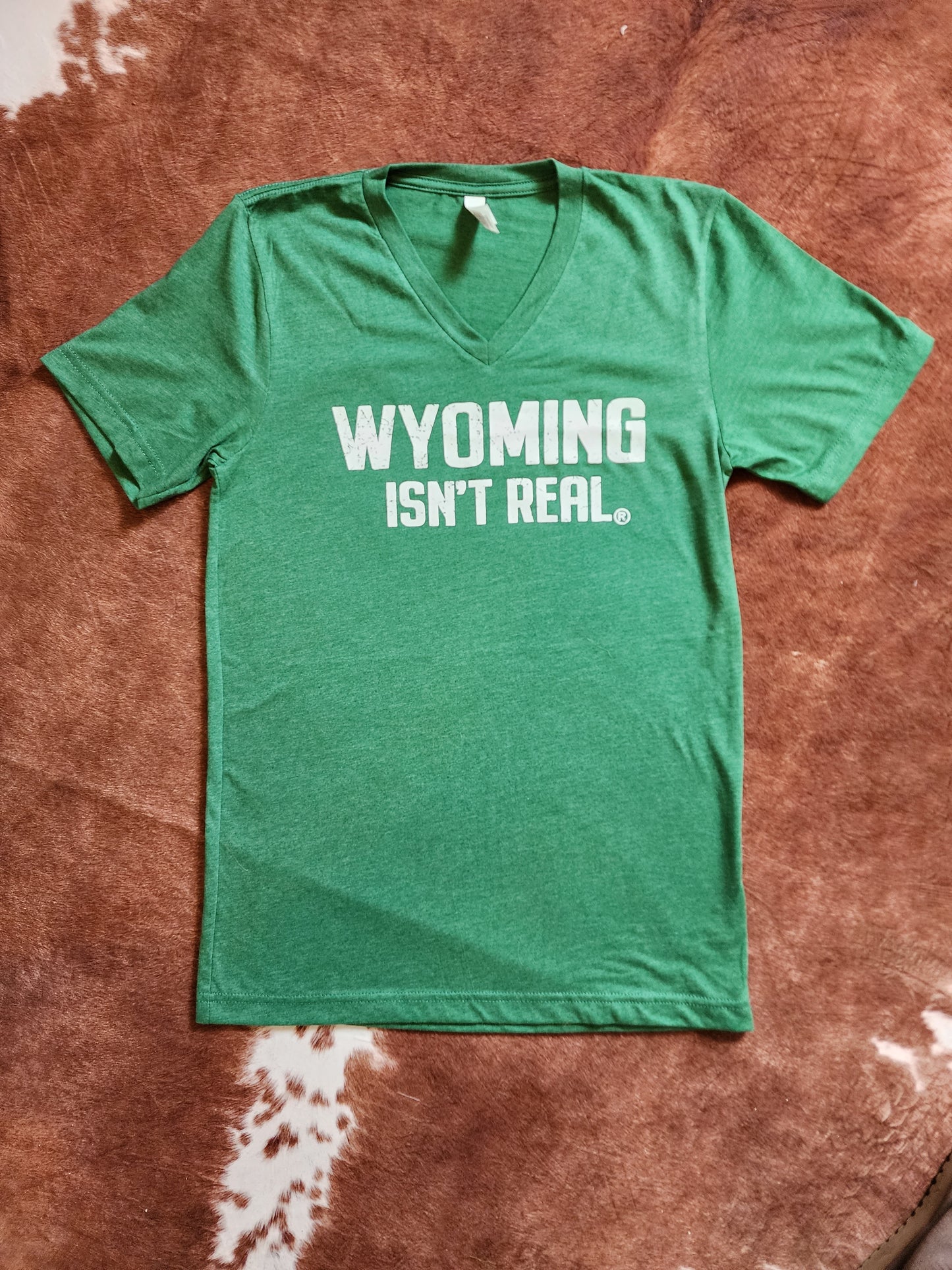 A-SALE T-Shirt V Neck-Heather Green