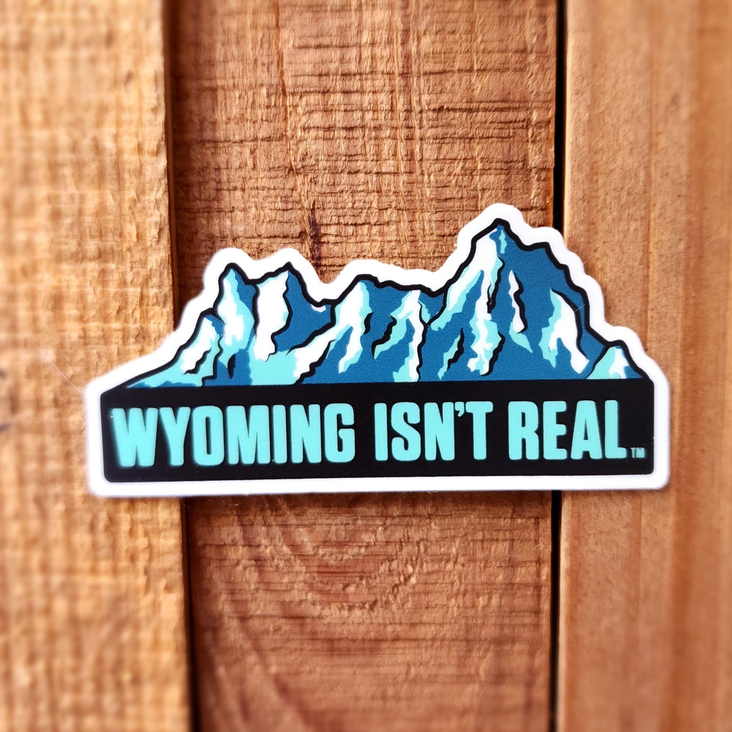 Sticker-Die Cut Teal Tetons