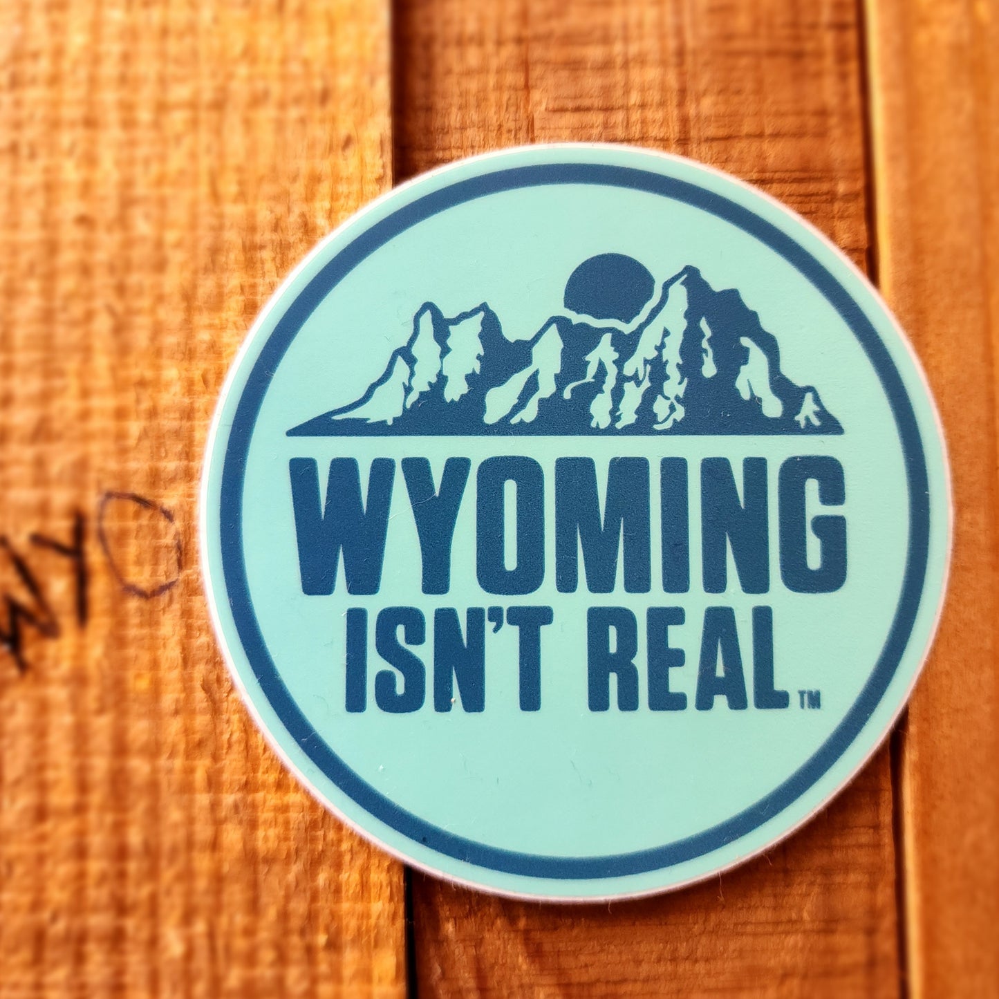 Sticker-Circle Teal Tetons