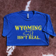 T-Shirt Royal Blue with Gold Bronc