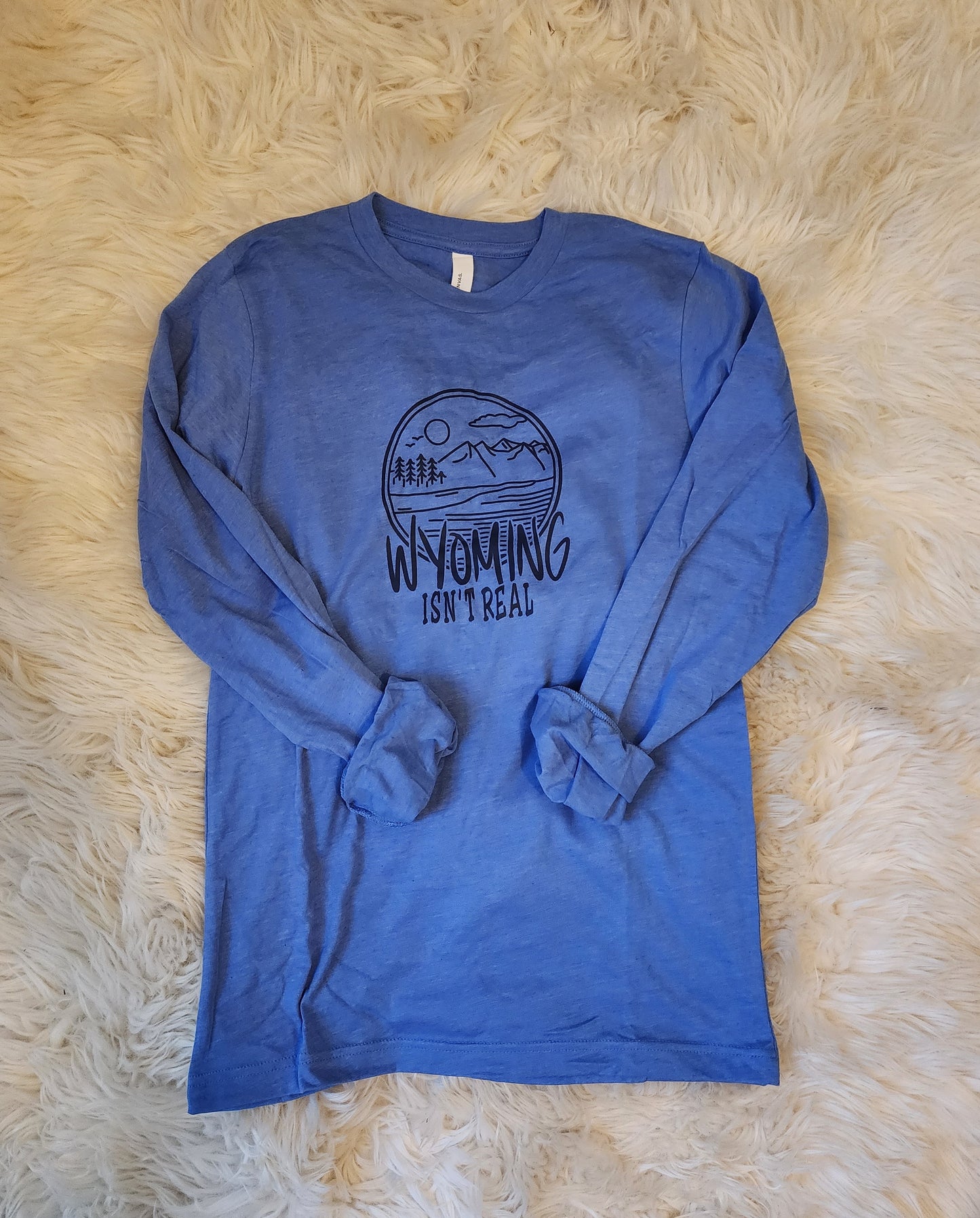 Long Sleeve T-Shirt-Heather Columbia Blue