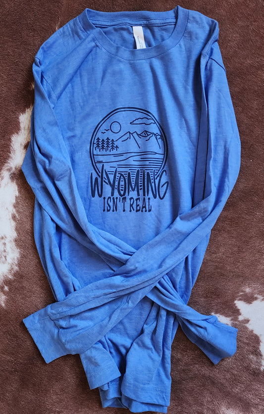 Long Sleeve T-Shirt-Carolina Blue