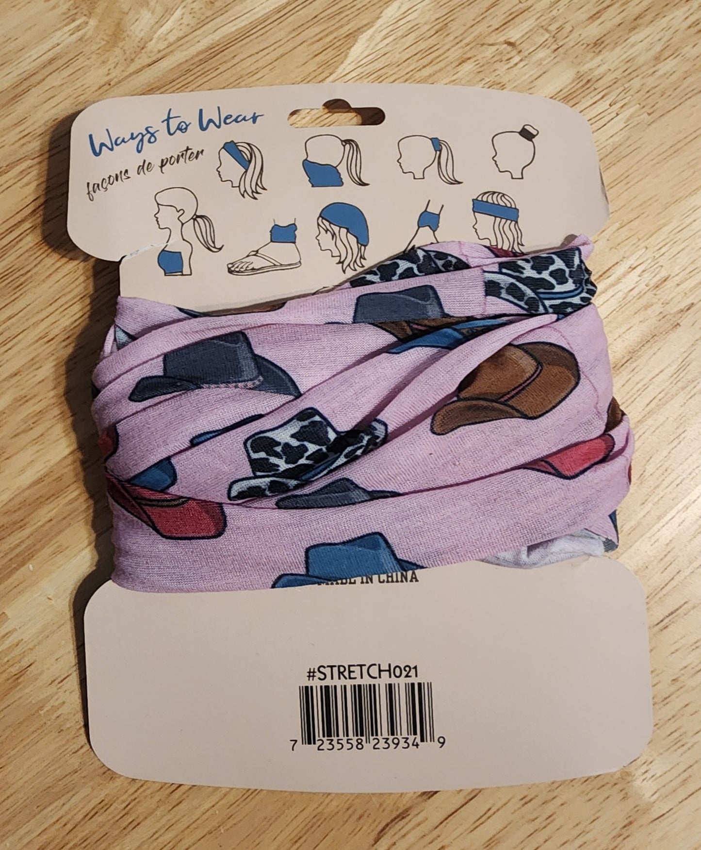 Stretchy Wrap- Pink Cowboy Hats