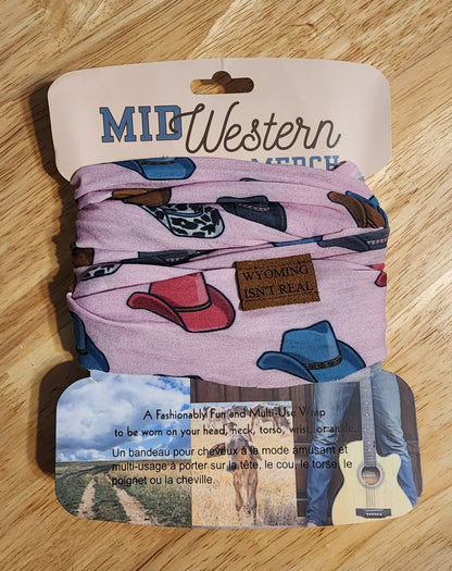 Stretchy Wrap- Pink Cowboy Hats