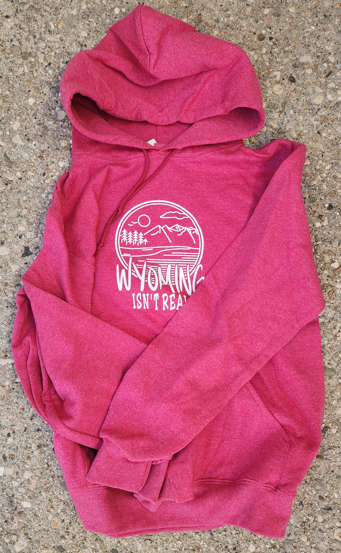 Hooded Sweatshirt-Dark Pink